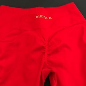 Aurola dream collection red scrunch leggings
